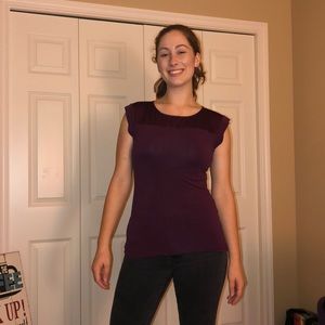 semi-formal purple blouse